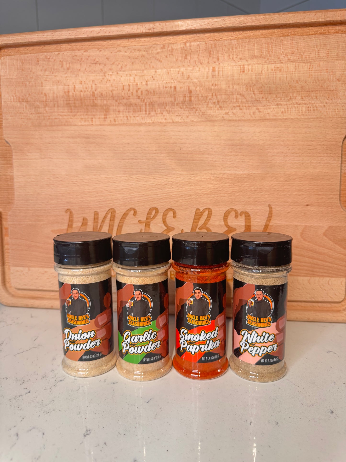 Uncle Bev's Onion Powder, Garlic Powder, Smoked Paprika, and Onion Powder BUNDLE.